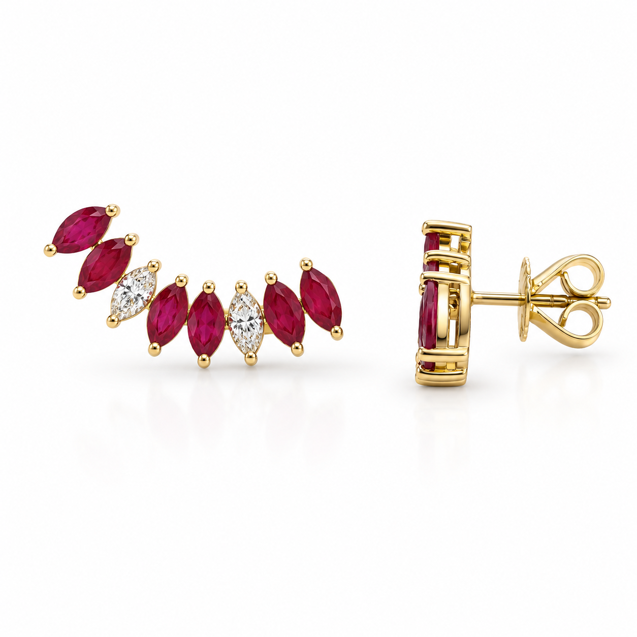 Aretes Fleur Rouge