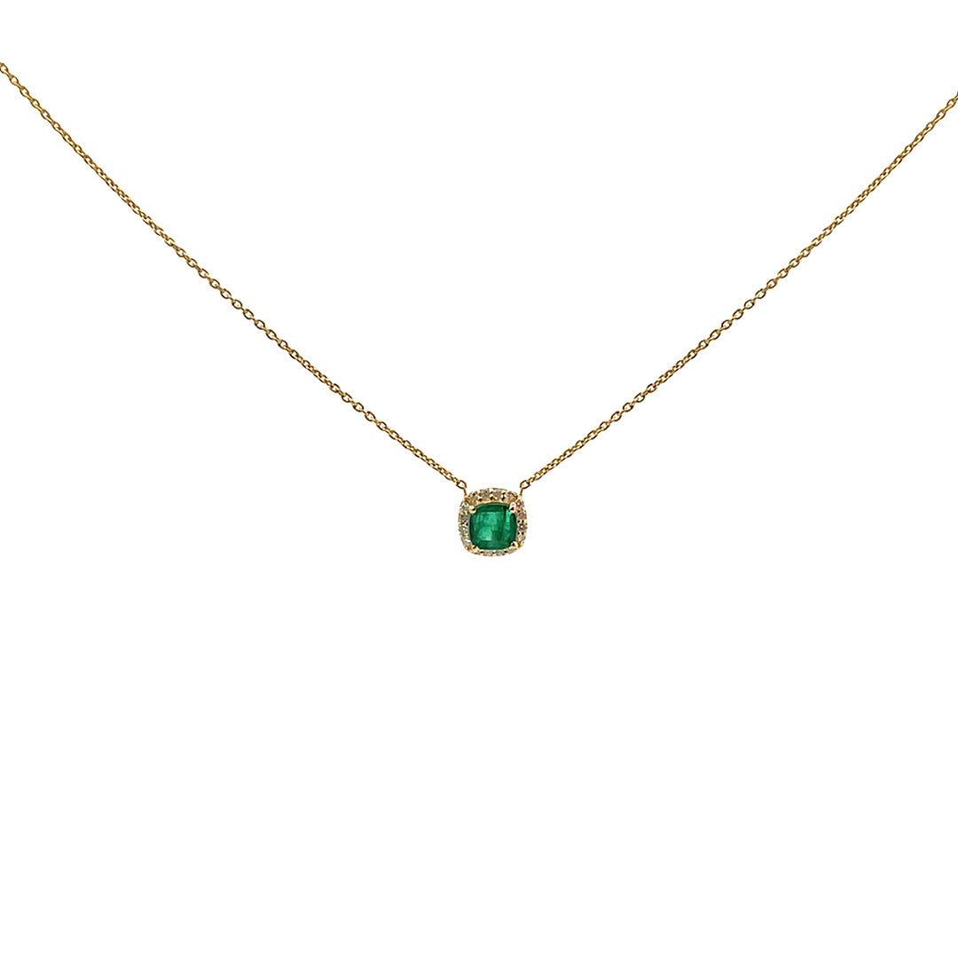 Collar con esmeralda y diamantes