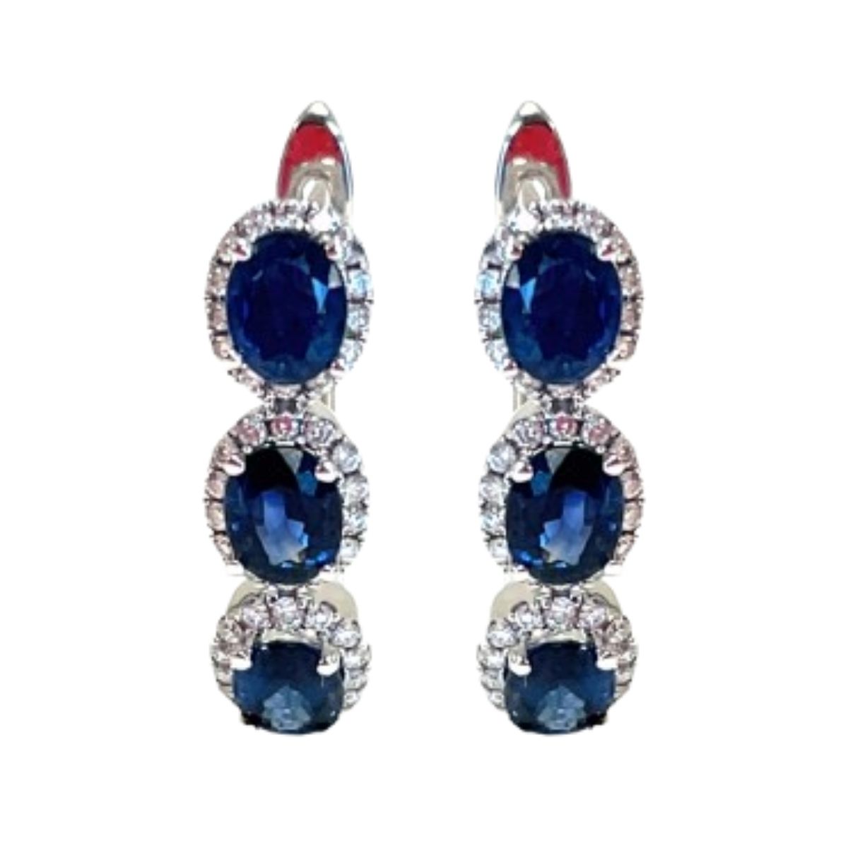 Aretes Zafiro Azul Reino