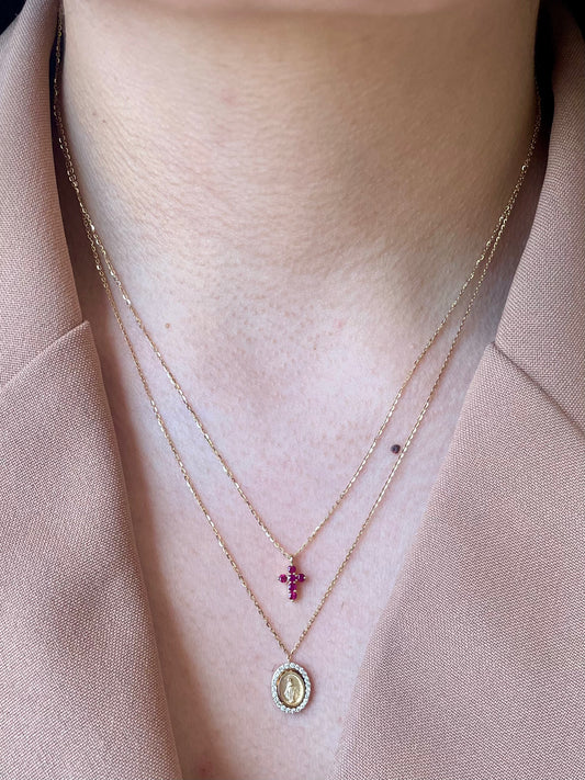 Collar con Virgen Milagrosa