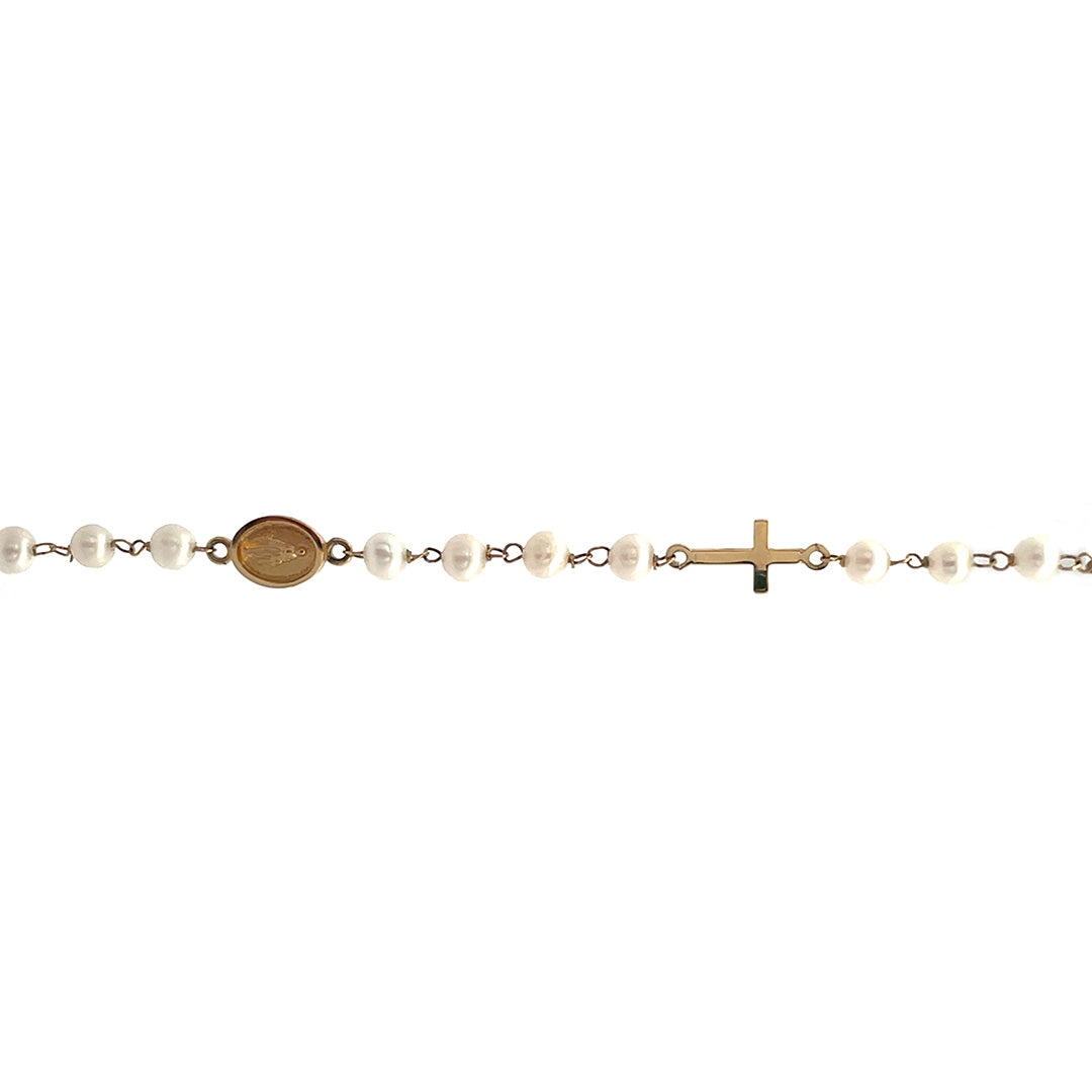 Pulsera rosario de perlas