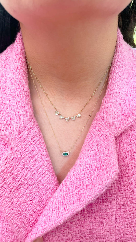 Collar Aurora de esmeralda