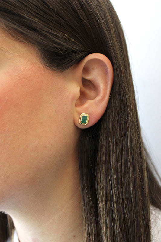 Aretes de esmeralda