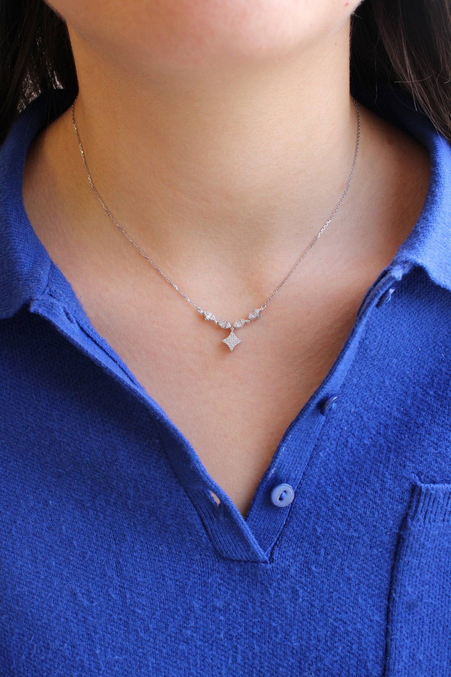 Collar doble uso con diamantes