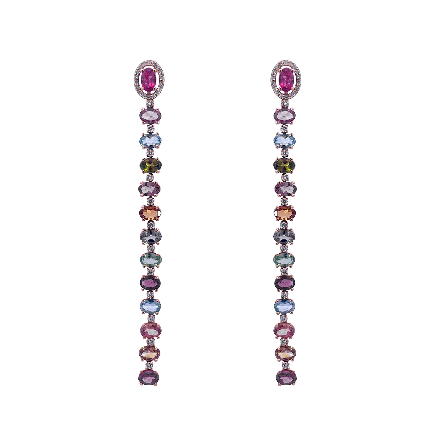 Aretes largos de colores