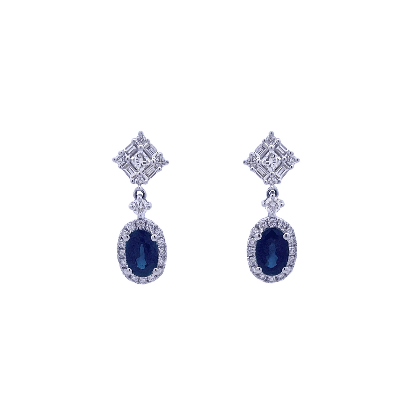 Arete con zafiro