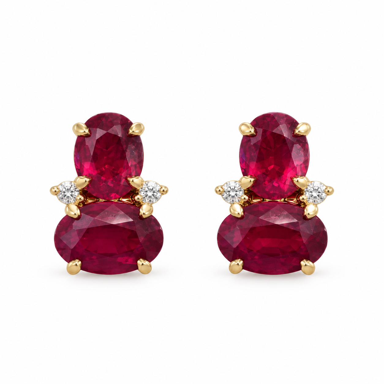 Aretes Virelle Rubí