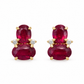 Aretes Virelle Rubí