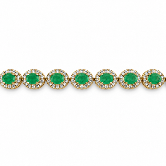 Pulsera Soreyne Esmeralda Gold