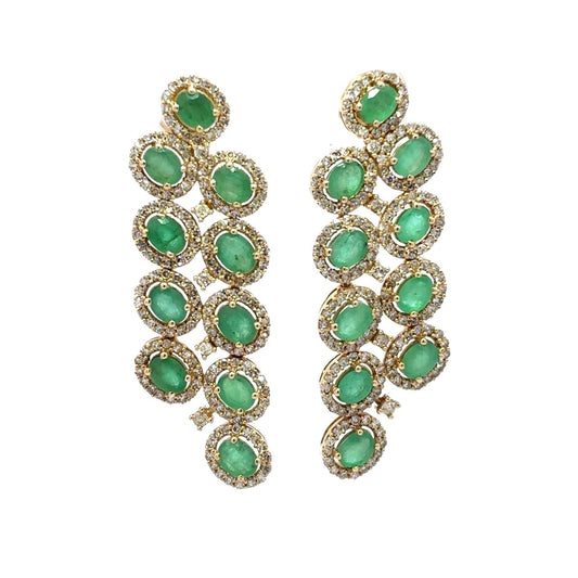 Aretes Lluvia de Esmeralda