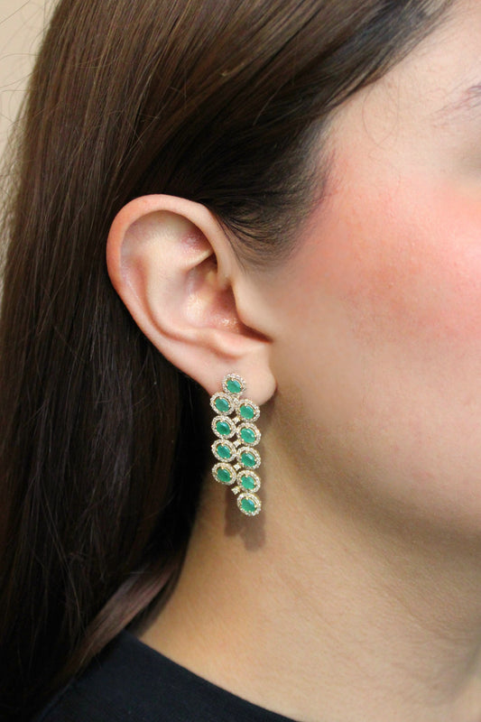 Aretes Lluvia de Esmeralda