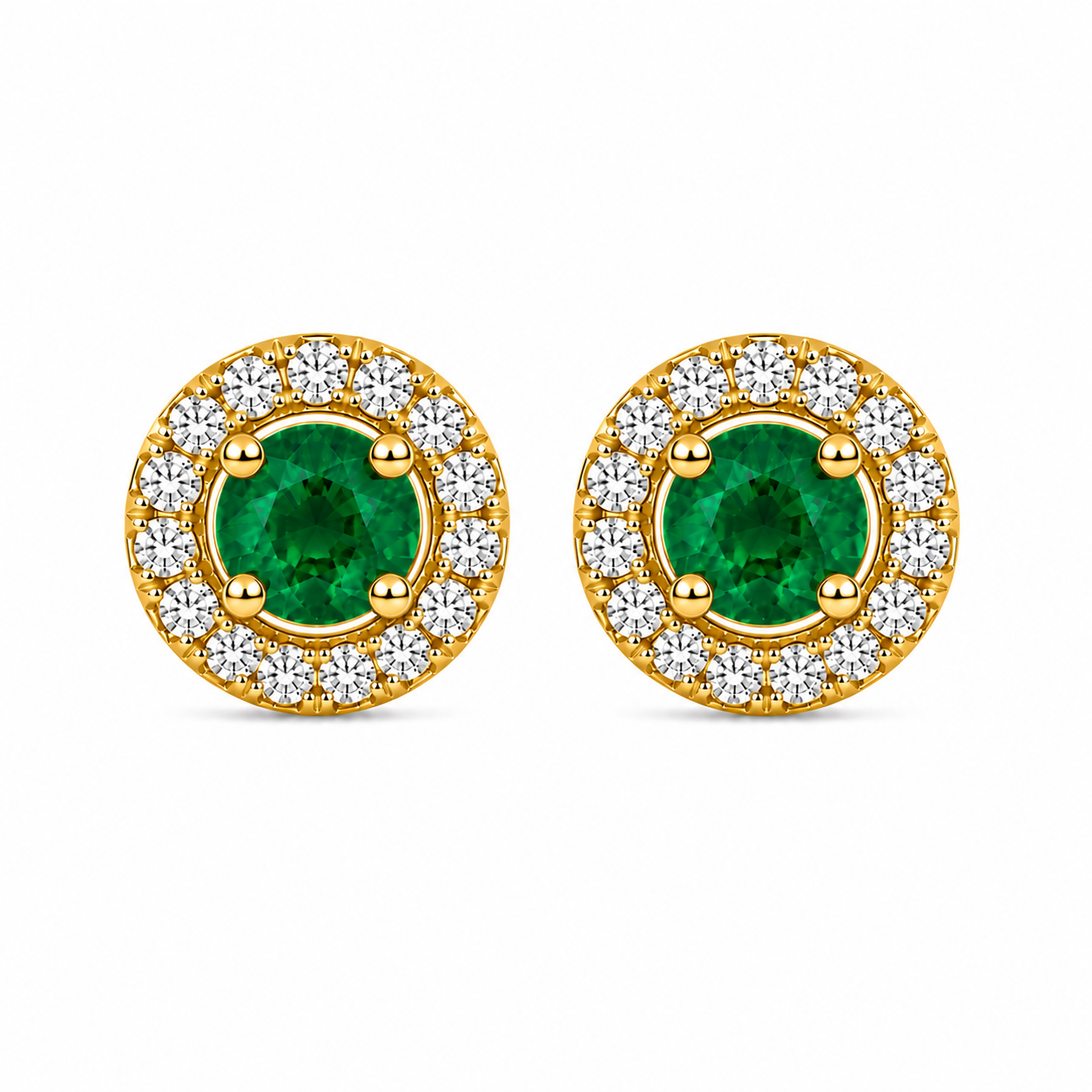 Aretes Orlienne Esmeralda Oro ama