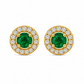 Aretes Orlienne Esmeralda Oro ama