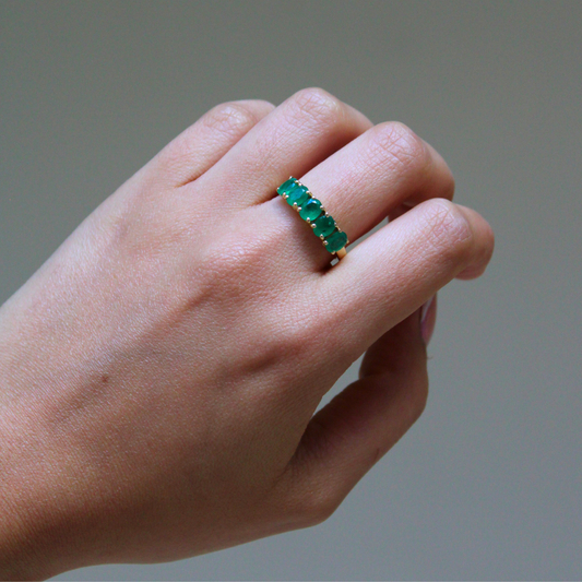 Media churumbela con esmeralda