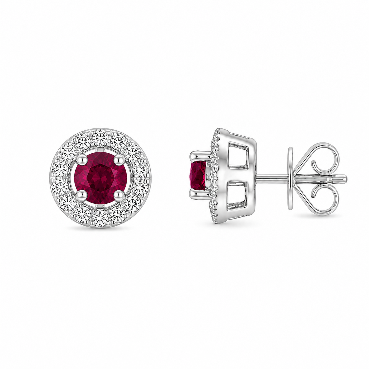 Aretes Orlienne Rubí