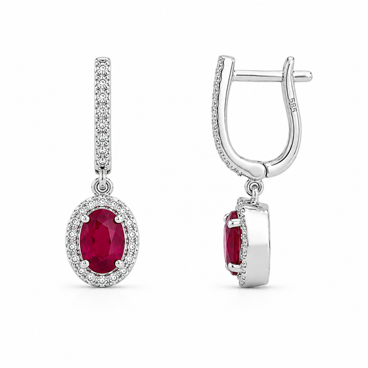 Aretes Rouge Halo