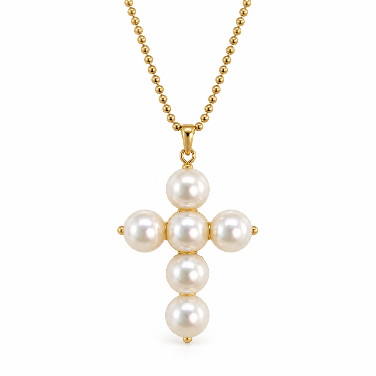 Collar Cruz de Perla XL