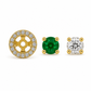 Aretes Orlienne Esmeralda Oro ama