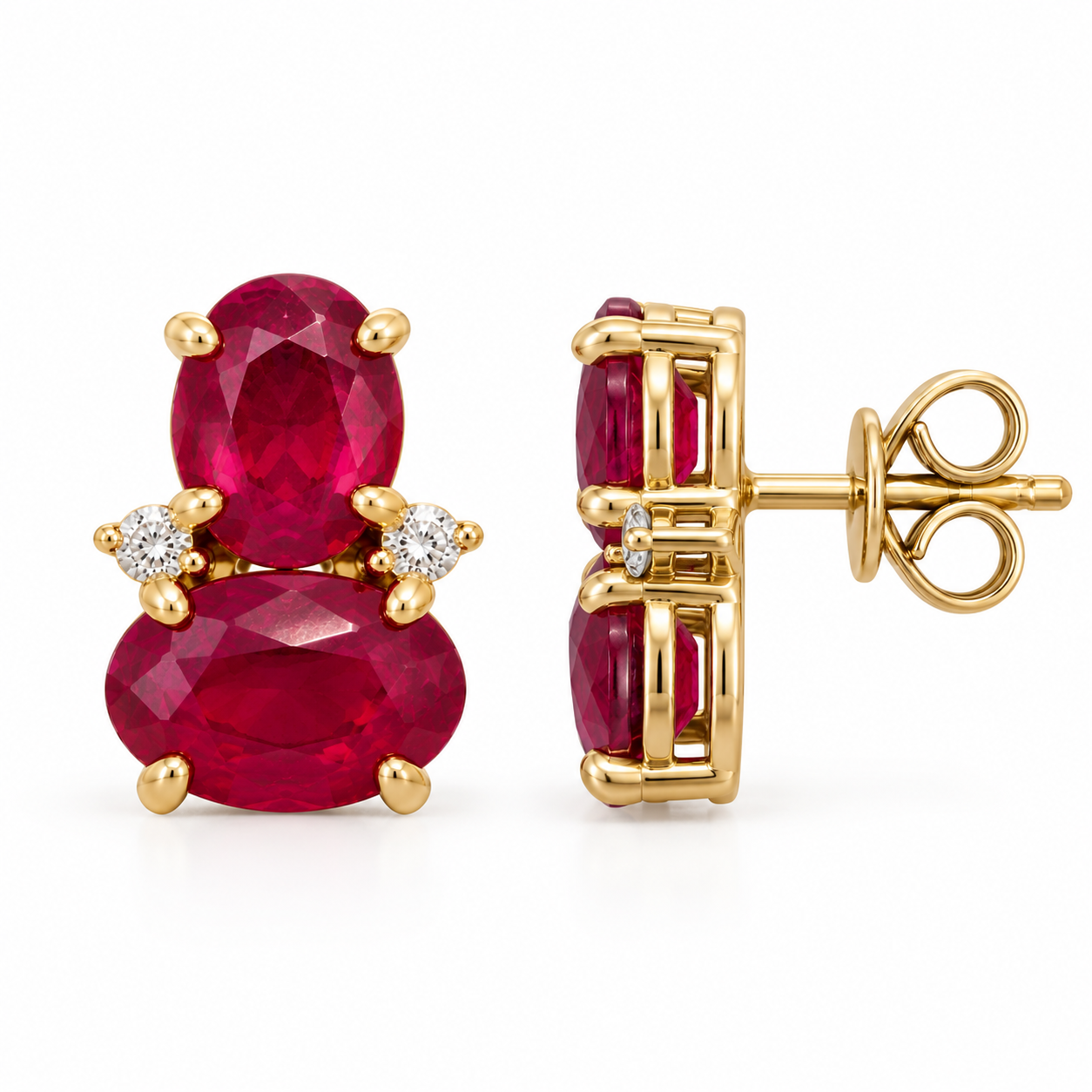 Aretes Virelle Rubí