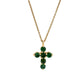 Collar Cruz de esmeraldas