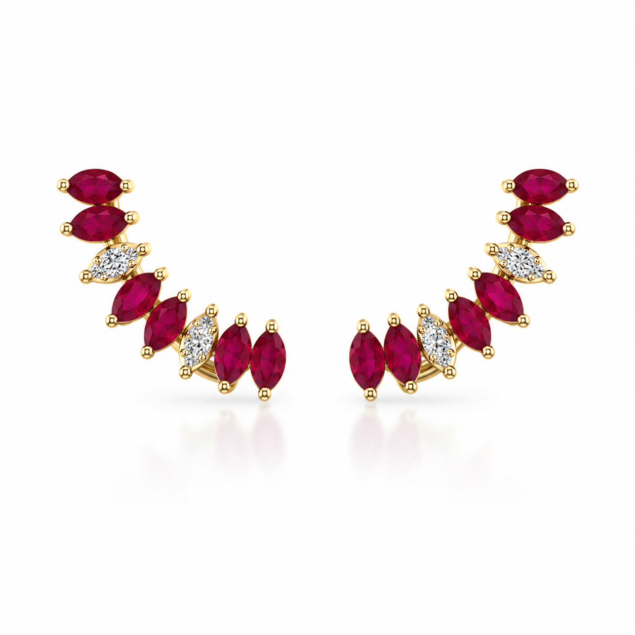 Aretes Fleur Rouge