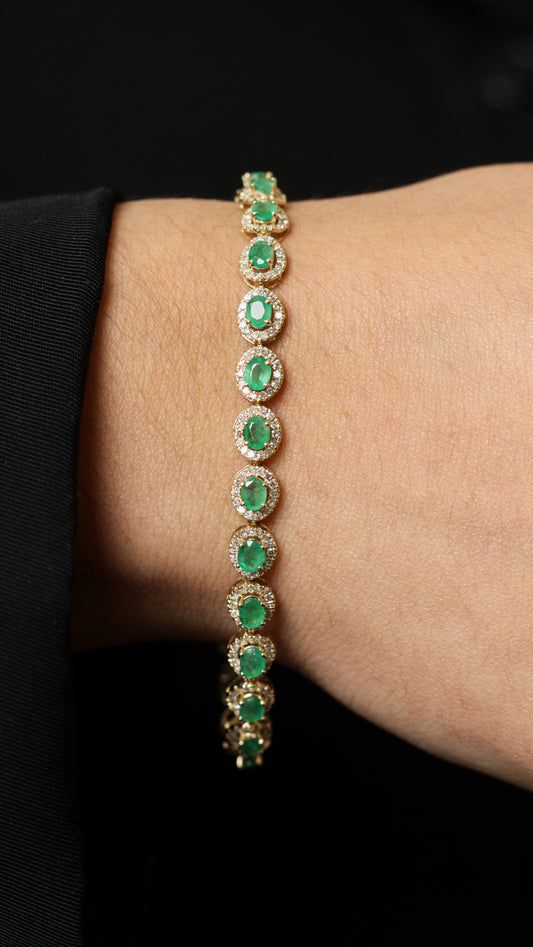 Pulsera Soreyne Esmeralda Gold