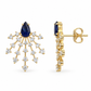 Aretes Firework Zafiro Azul