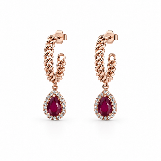 Aretes Rosé Cascade