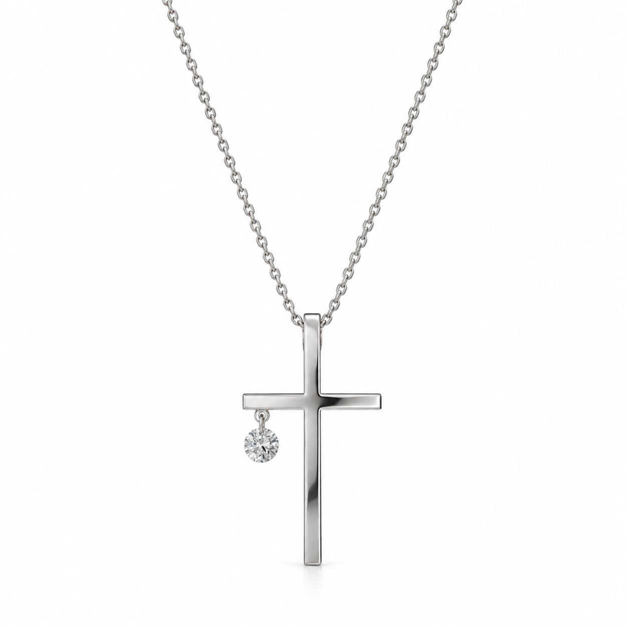 Collar Cruz y Diamante