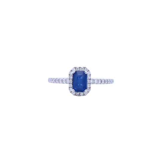Anillo con zafiro