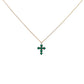 Collar con cruz de esmeralda