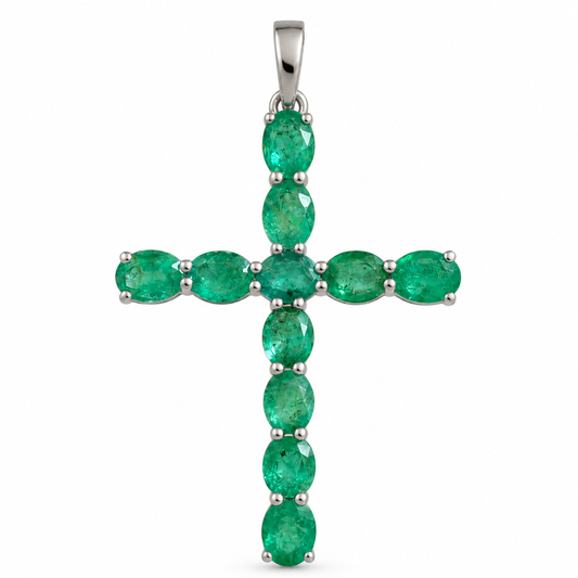 Dije Cruz de Esmeralda