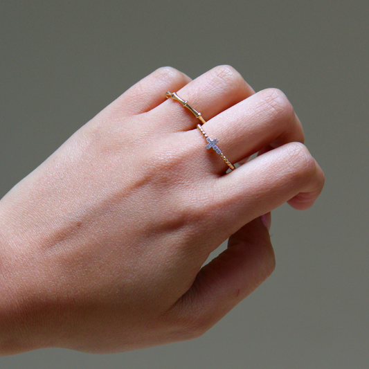 Anillo tipo bambu