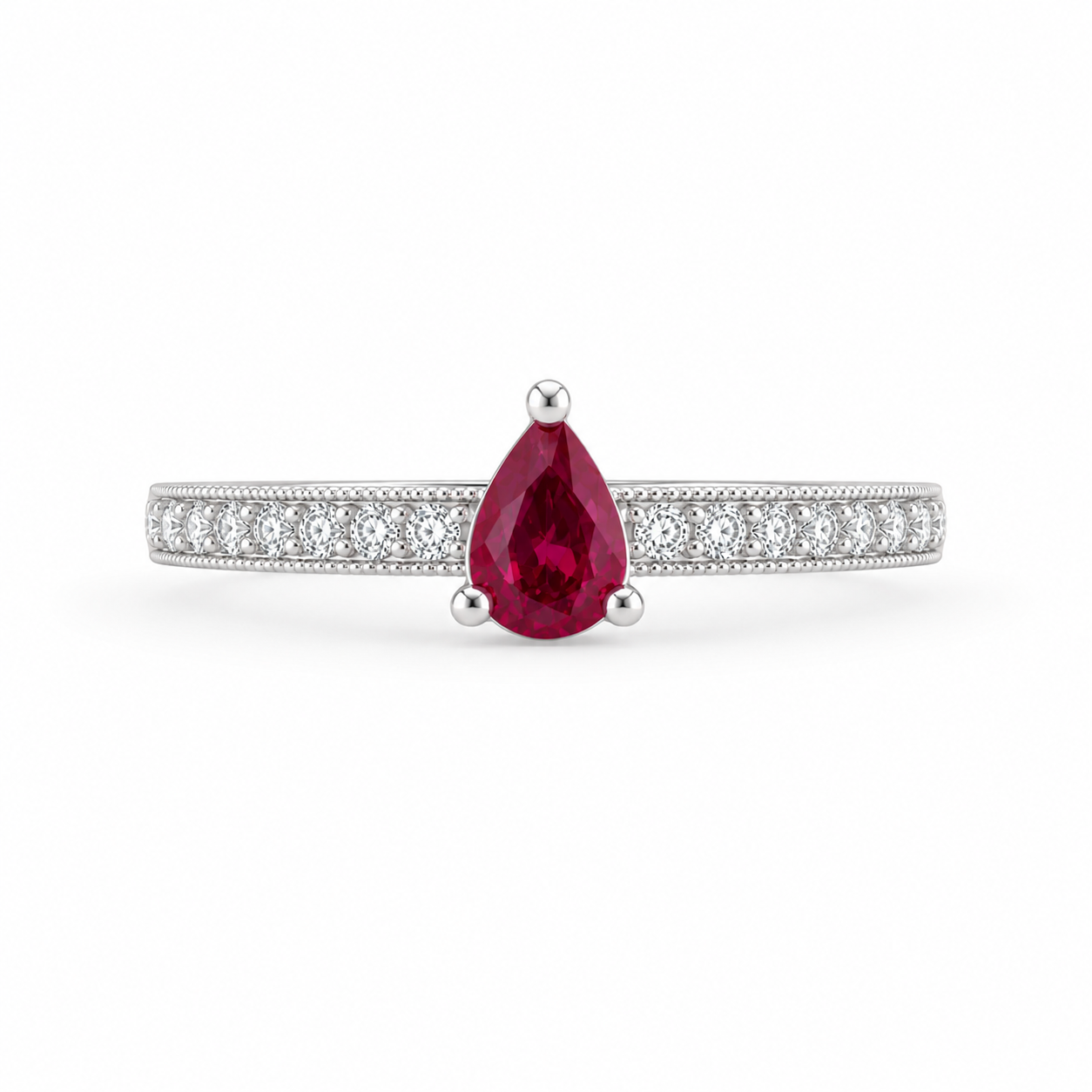 Anillo Clover Rubí