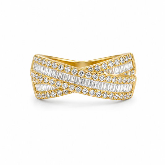 Anillo Aria Cruzado Dorado