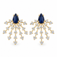 Aretes Firework Zafiro Azul