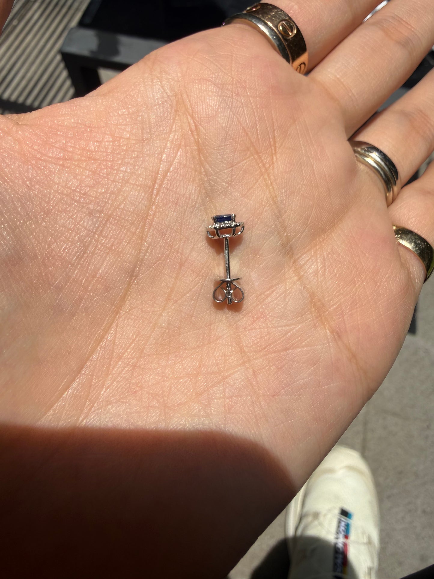 Aretes Sofis zafiro