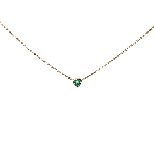 Collar con corazón de esmeralda