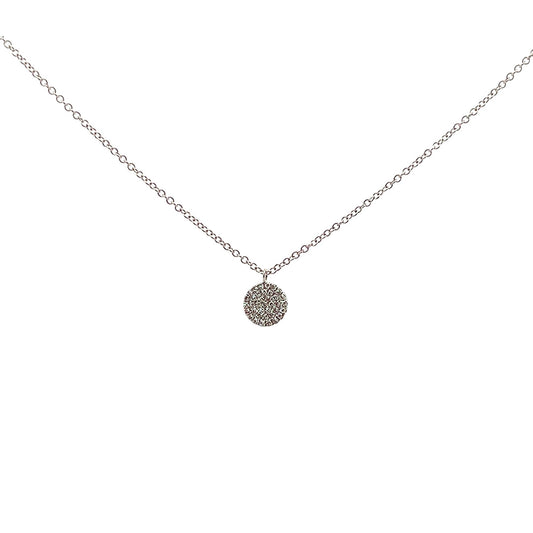 Collar con círculo de diamante