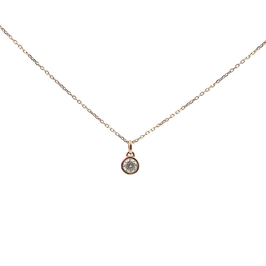 Collar con diamante biselado