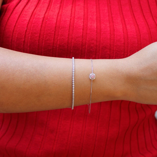 Pulsera Tennis Luz Blanca