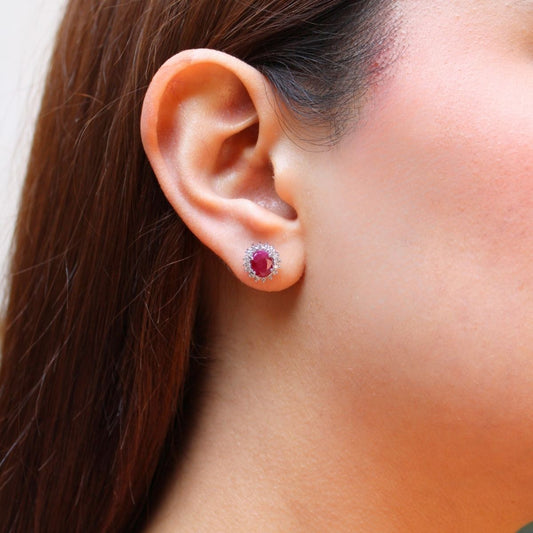 Aretes Rubí Majestad