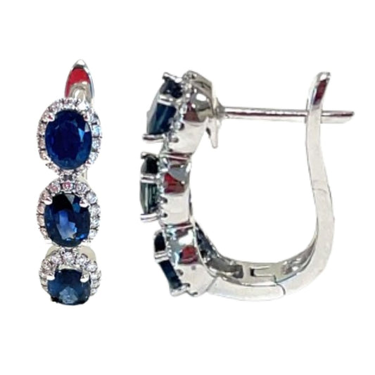 Aretes Zafiro Azul Reino