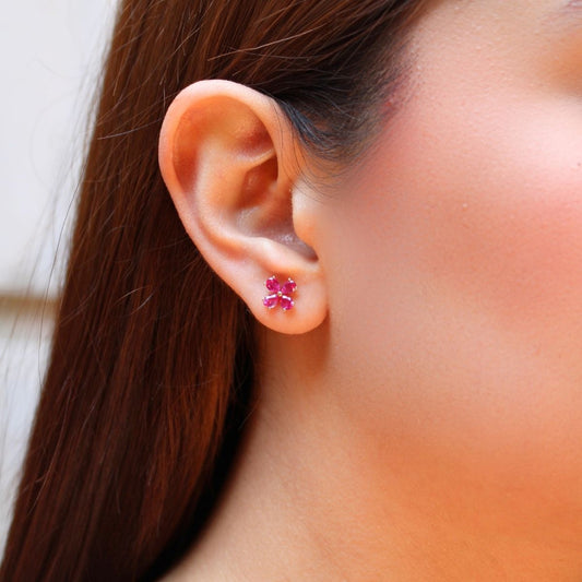 Aretes Jardín Rosado