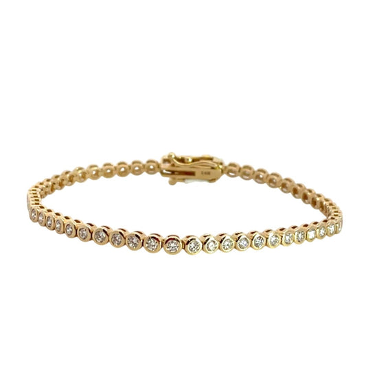 Pulsera Tennis Luz de Oro