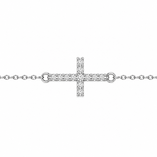 Pulsera Cruz de Diamantes
