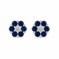 Aretes Rosette Zafiro