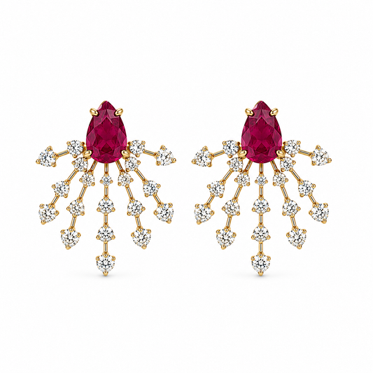 Aretes Firework Ruby