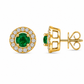Aretes Orlienne Esmeralda Oro ama