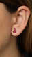 Aretes Virelle Rubí